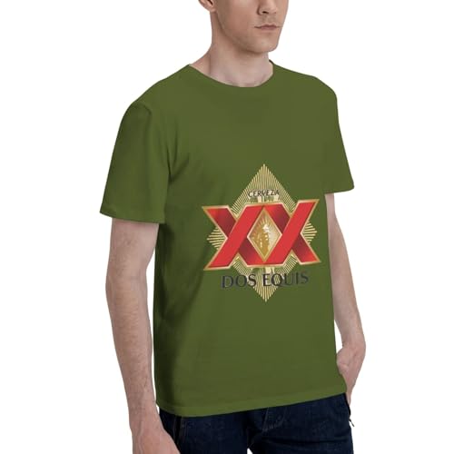 COKYIS Cerveza Xx Dos Equis Logo Men's T-Shirt, Cotton Short-Sleeved T-Shirt2