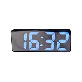 Reloj digital con pantalla de temperatura LED espejo con cronometraje preciso para estudiantes y escritorio contemporáneo profesional