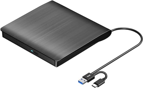Image of Wefly External USB 3.0 Portable CD DVD + /-RW Drive Burner Slim DVD /CD ROM Rewriter Player Superdrive, High Speed Data Transfer for Laptop Desktop Mac /Book PC, Plug and Play