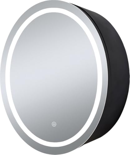 SensaHome Spiegelschrank mit LED-Beleuchtung – Badezimmerschrank – 3 Farben LED – 50 x 50 cm