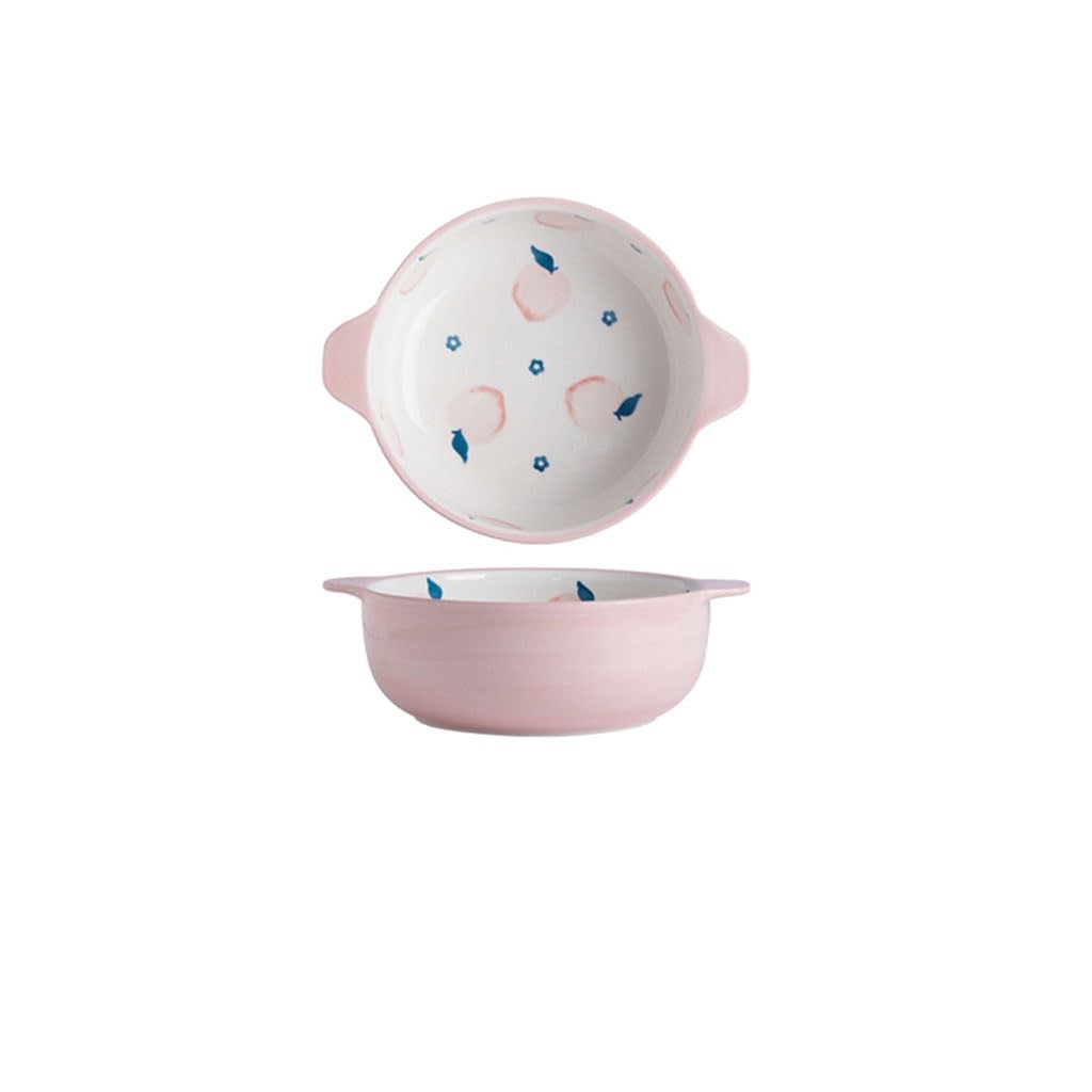 Ceramiczne miski do zupy, Miska do zupy z podwójnym uchem, Duża miska domowa, Ceramiczna miska, Miska na zupę, Naczynia stołowe, Miska na makaron, Miski do kuchni