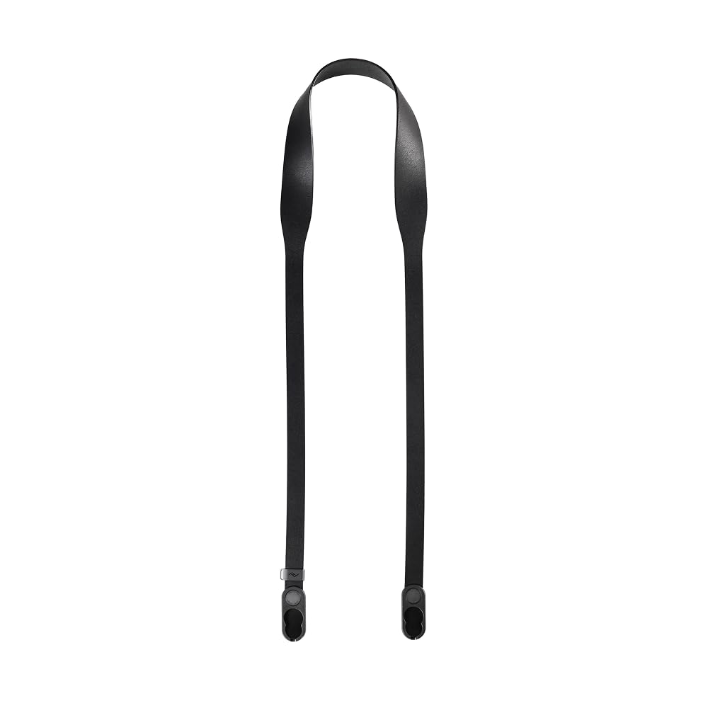 Peak Design Leather Form Kameragurt Schwarz Vollnarbig 46,65 Zoll Standard Cross-Body, Feste Länge, Schnellverschluss & Verbindung, Integrierte Hardware, 90.7 kg Kapazität, Kameragurte für Fotografen