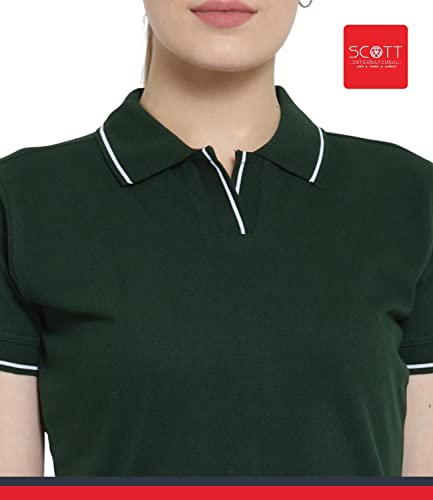 Image of Scott International Women's 100% Pure Organic Cotton Polo Regular Fit T-Shirt