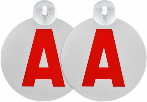 Caremore A Jeune Conducteur 2PCS Magnétique pour Voiture - Support Aimanté Réutilisable - Conforme à la Loi Française - Rétroréfléchissant - Sécurité Nocturne...