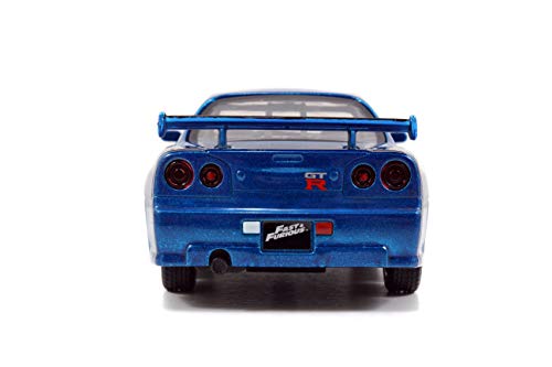 Nissan Skyline GT-R R34 1:32 Azul Die-cast miniatura 4