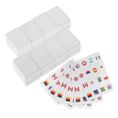 Tuiles Mahjong adultes au design drapeaux avec finition plastique durable