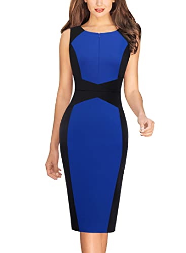 Image of VFSHOW Womens Front Zipper Work Business Office Bodycon Dress Elegant Professional Career Church Party Pencil Sheath Dress