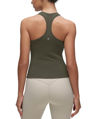 Image of CRZ YOGA Butterluxe Racerback Tank Waist Length | Yoga, Extremely Soft, Tight Fit, Scoop Neck, Sleeveless Tops for Women