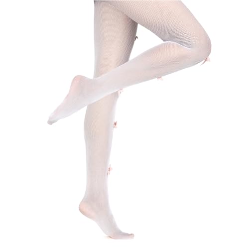 Image of Benefeet Sox Fishnet Stockings or Women High Waist White Fishnet Tights Party Pantyhose Cosplay Costume Tights