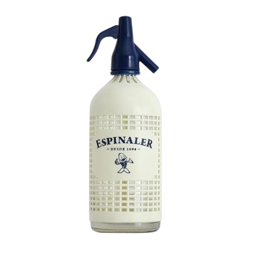 Espinaler Sifón Tradicional - Sifón de Cristal para Decoración Vintage - Botella Sifón de Colección - Botella Decorativa Retro para Mesas, Bares y Estanterías - Decoración del Hogar