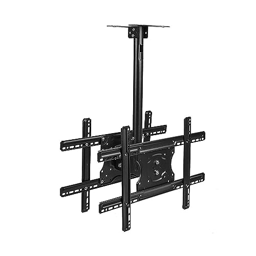 WOTZOV Soporte de TV de Techo de Doble Cara - Soporte de TV de Techo Ajustable, Soporte telescópico para TV de Techo Exterior, para televisores de Pantalla Plana de 32 a 65 pulg，1.5 2m