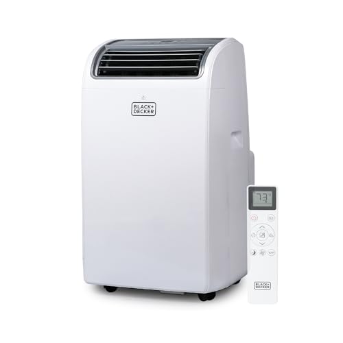 BLACK+DECKER Smart Portable Air Conditioner, 14,000 BTU (10,200 BTU SACC) for Rooms up to 700 Sq. Ft., Smart Portable AC with Follow Me Remote and Window Kit, BPACT14WT, White