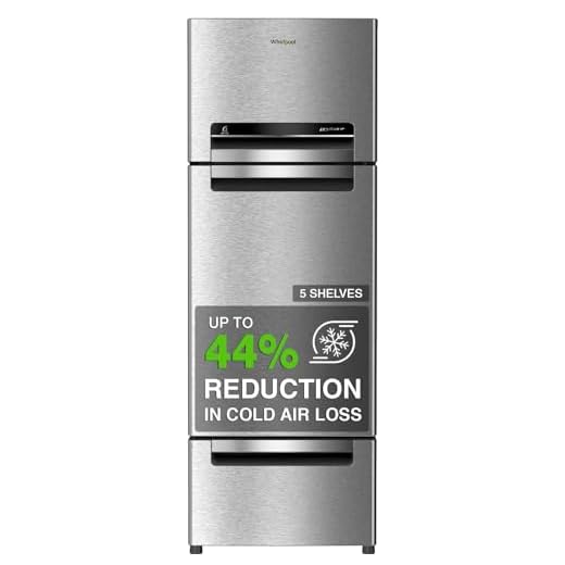 Whirlpool 270 L(313D) Frost Free Triple-Door 5 Star Refrigerator(Fp 313D Protton Roy Alpha Steel(Z), Double Door Refrigerator Space)