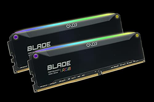 Image of OLOy DDR4 RAM 16GB (2x8GB) Piano Black Blade RGB 3600 MHz CL18 1.35V 288-Pin Desktop Gaming UDIMM (MD4U0836180BRPDA)