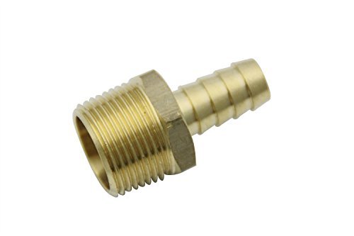 Kupplung/Verbindungsstück, geriffelt, BSP aus Messing, 3/4 Zoll männlich, BSPP x 1/2 Zoll (12 mm), Schlauch Barb Benzin Gas Wasser (Packung mit 200 Stück)
