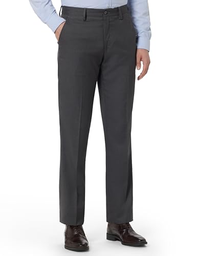 Image of Louis Philippe Men's Regular Fit Mid Rise Pants