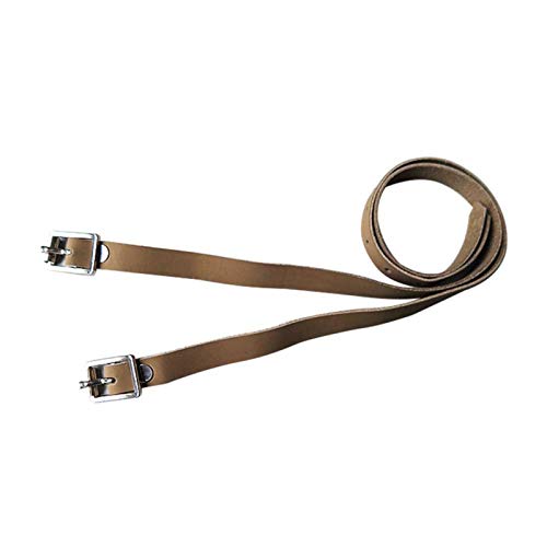 Kisbeibi Correa de espuela, 2 correas de piel sintética para equitación con hebilla ajustable, accesorios deportivos de equitación (marrón)