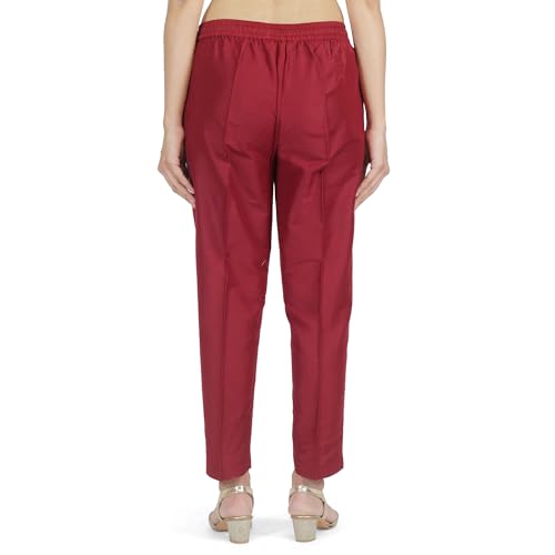 Image of Trouser Pants for Women,Stylish Trousers for Woman for Kurti Relaxed & Regular Straight fit Palazzo,Ethnic Bottom Formal Pants for Women Office wear Casual & Daily Use