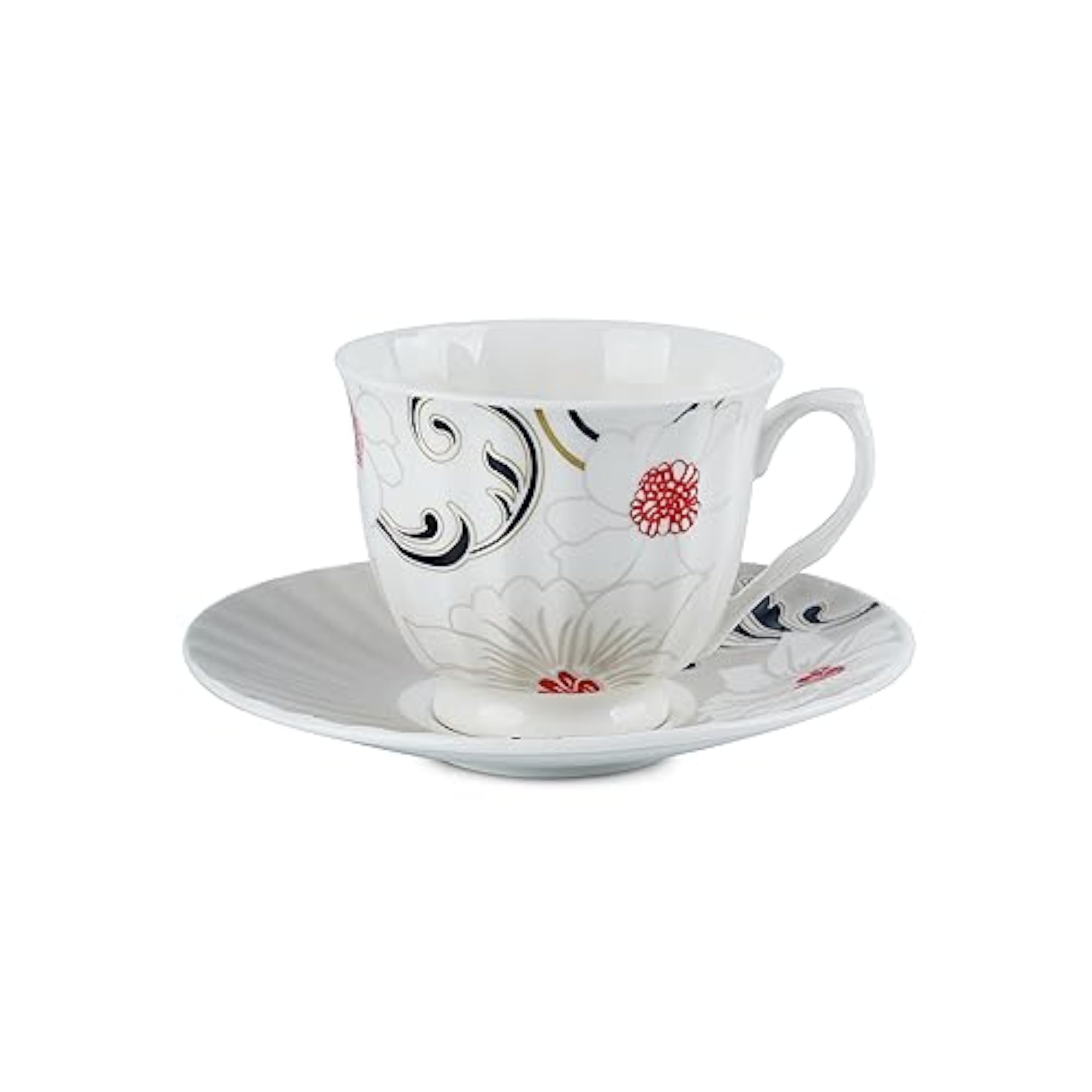 Classic Blossom Bliss Cup and Saucer, Pack of 12
