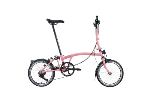 Brompton C Line 12-Speed Folding Bike Flamingo Pink