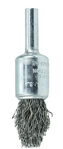 Image of Weiler 10303 Controlled Flare Crimped Wire End Brush 1 /2 inch, .020 inch Steel Fill, Made in The USA (Pack of 10)