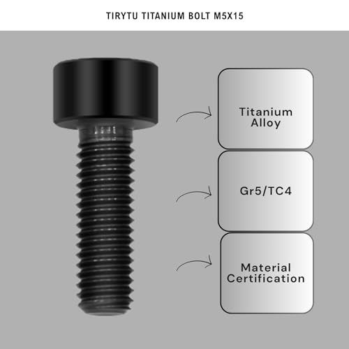 Image of Titanium Bolts M5x15, Black, 6PC