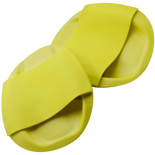 Aginkgo 1 Pair Swimming Paddles for Kids Children - Silicone Hand Fins with Duck Palm Design (Yellow)