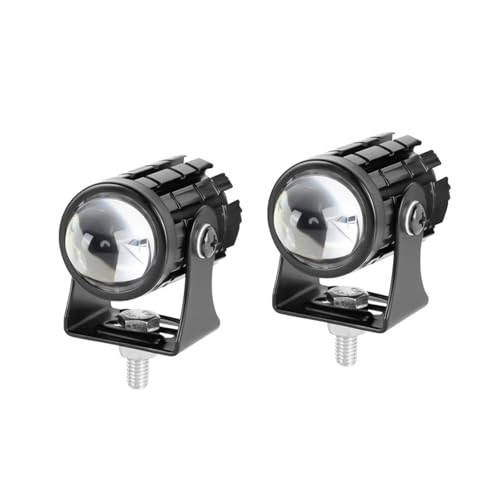 Faro De Motocicleta Faro LED Motocicleta Trabajo Antiniebla Para Conducción SUV Blanco Amarillo 12 V 24 V(2piece white yellow)