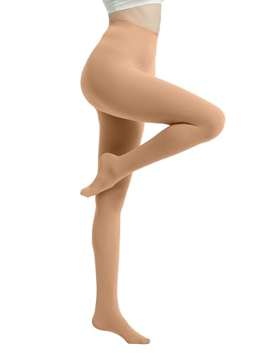 Image of 80D Semi Opaque Tights for Women Stretchable High Waist Womens Stockings Soft Pantyhose with 20+ Colors