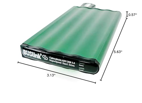 Image of BUSlink CipherShield DSE-1TSDG1M1 1TB SSD Mode 1 Encrypted Slim Drive - 256-bit AES Hardware Encryption, FIPS 140-2, USB 3.0, Bus-Powered, HIPAA, HITECH, FERPA, TAA-Compliant