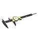 Dial Vernier Caliper, 0.01mm Accuracy Plastic Fast Measurement Tool Vernier Measure Tool for Biomedical Industry, 0-150mm(Yellow)