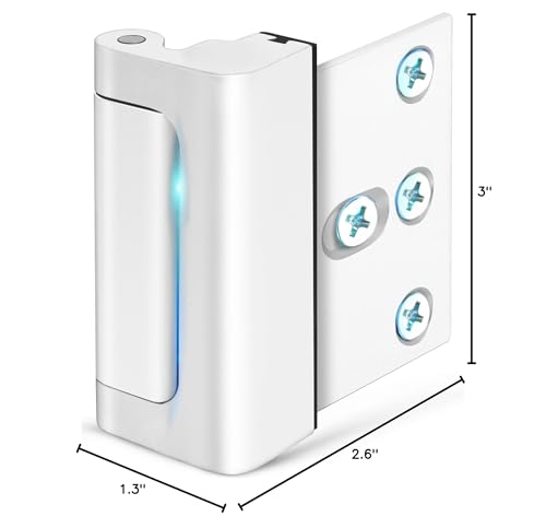 Image of Home Security Door Reinforcement Lock, Front Door Locks for Kids Safety from Inside, Child Proof Door Lock Latch Withstand 800 lbs for Inward Swinging Door Flip High Night Lock to Defend Your Home