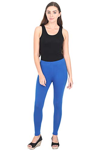 Image of Women's Cotton Lycra Ankle Length Leggings | Soft & Stretchable Everyday Wear