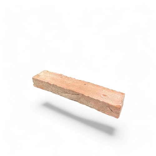 100 Piezas De Ladrillo Medio Rústico De Barro, 25 X 5,5 X 3 Cm, Artesanal Y Resistente