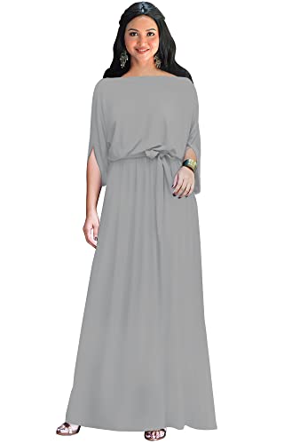 Image of KOH KOH Womens 2026 Flowy Formal Batwing Sleeve Evening Casual Gown