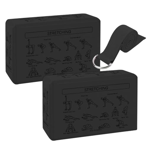 Bloque De Yoga - Bloque De Ejercicios Antideslizante De 2 Piezas | Ladrillo De Yoga Ligero Y Suave, Equipo De Ejercicio Para Entrenamiento, Estiramiento, Equilibrio, Flexibilidad, Principiantes, Adult