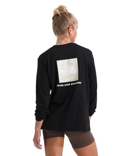 THE NORTH FACE Women's Evolution Box NSE Fill Light Long-sleeve Tee | Regular Fit Cotton Shirt With Logo Graphic