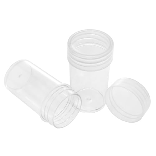Image of Xhziy Diamond Painting Storage Diamond Art Storage Container Small Plastic vials Sample Bottles Mini Transparent Storage Box Large Round Bottle with lid 12pcs
