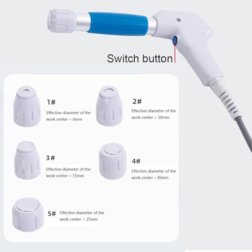 Dispositivo de Terapia de Ondas de Choque, Masajeador Muscular Corporal Máquina de Onda de Choque para Fasciitis Plantar con 5 Cabezas de Masaje miniatura 7