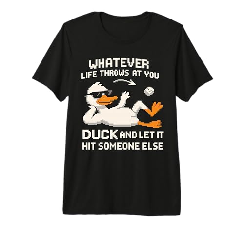 Pixel Duck Funny Quote for Men and Women Premium T-Shirt