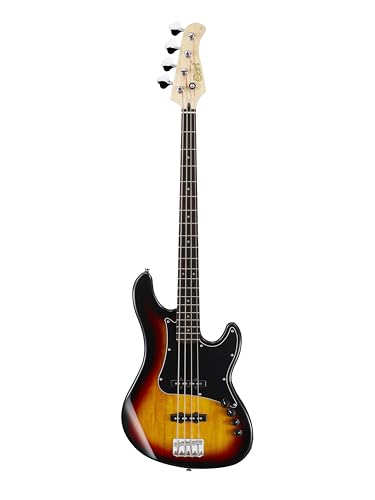 Cort GB34JJ 4-String Electric Bass, JJ Pickups, 3 Tone Sunburst