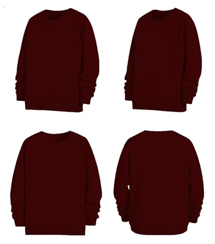Image of THE BLAZZE Women's Fleece Stretchable Full Sleeves Sweatshirt Regular Fit Round Neck Casual Winterwear for Girls and Womens VBW5