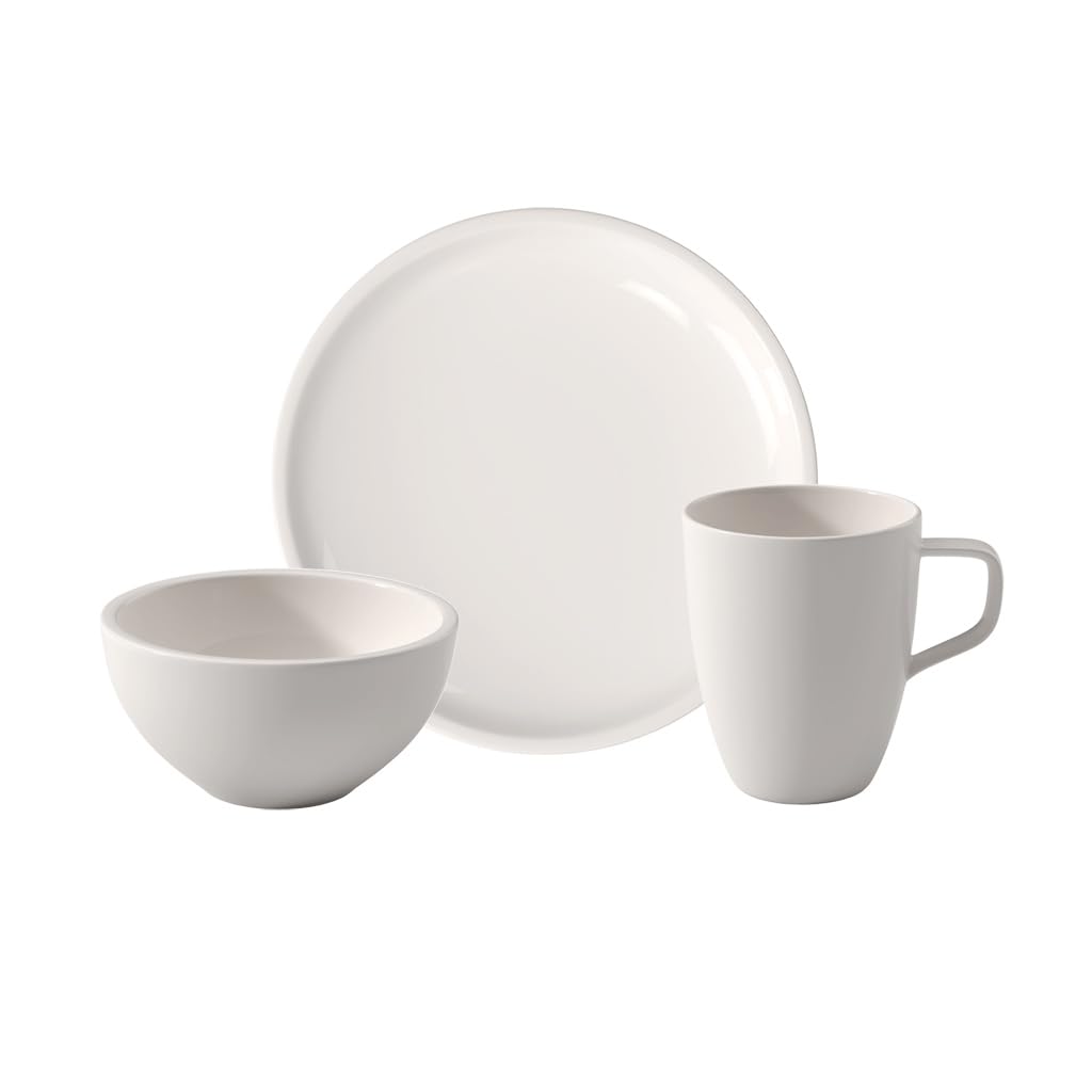 Villeroy & Boch White - Artesano Original Breakfast Set For 2, 6 Pcs, Premium Porcelain Breakfast Service, Dishwasher Safe