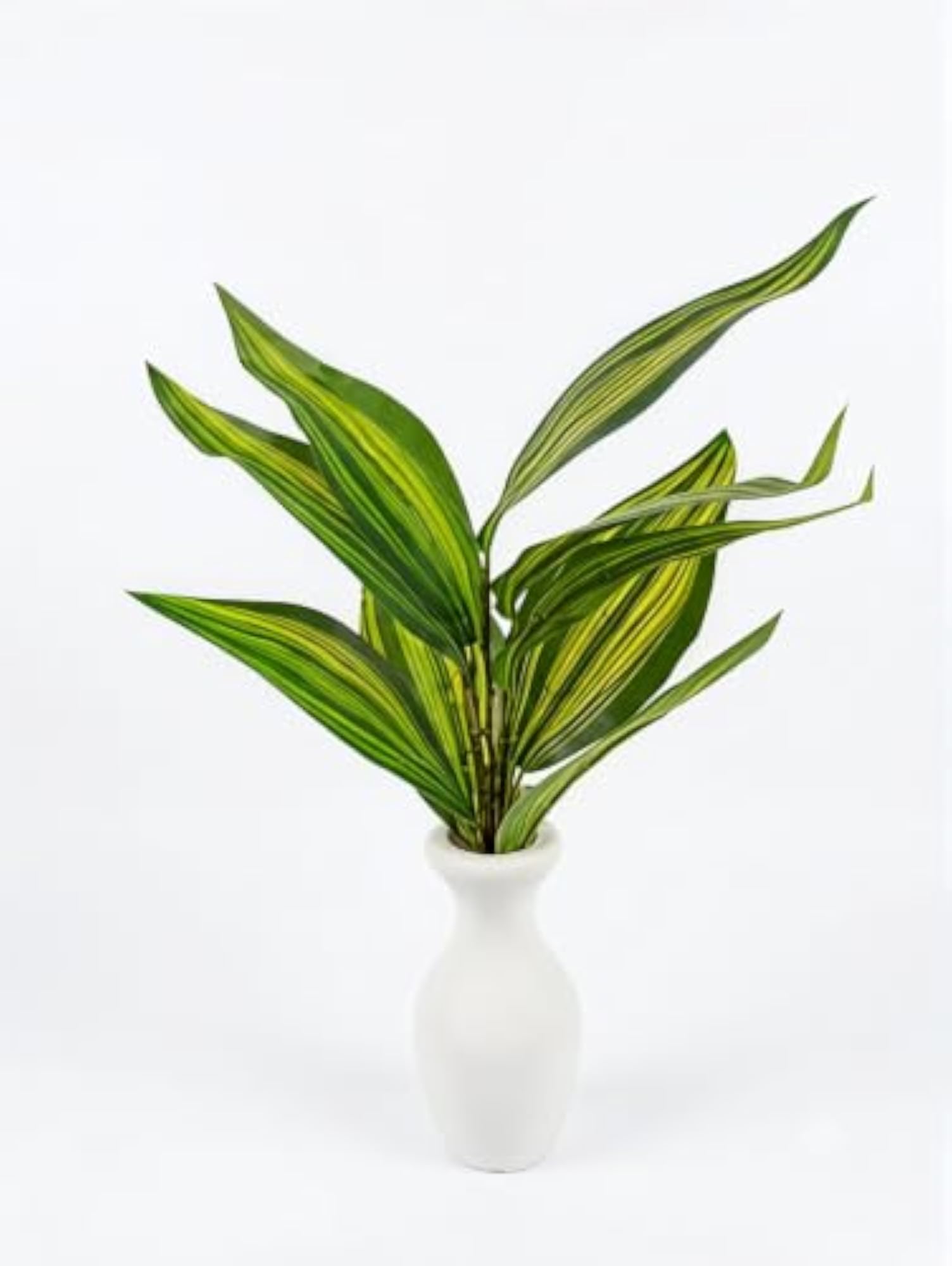 Artificial Aglaonema Plant Decoration in White Vase
