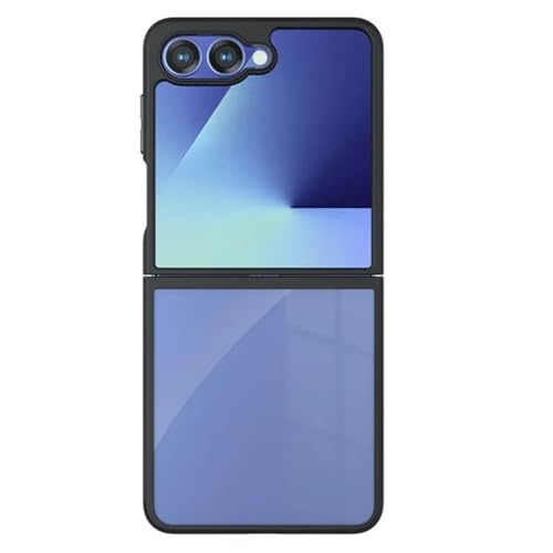 Image of Kapa Hawkeye Clear Back Cover for Samsung Galaxy Z Flip 7 | Camera Lens Protector Shockproof Slim Clear Case Cover (Black Sides)
