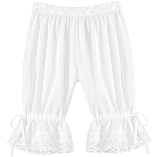 CNAFGBGG White Bloomers with Adjustable Drawstring – Soft and Breathable