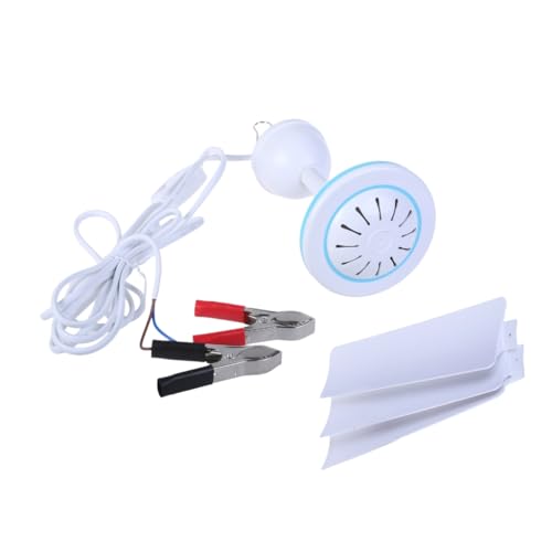 Ventilador de techo portátil de 12 V, ventilador colgante de 20 pulgadas, silencioso para tienda de campaña, ventilador colgante con interruptores, ventilador de techo para dormitorio