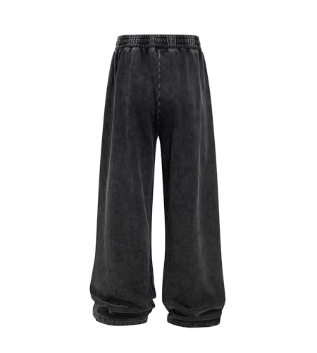 Colorful world Mens Sweatpants Acid Washed Elastic Waist Drawstring Sweat Pants Cotton Baggy Streetwear Pant with Pockets2