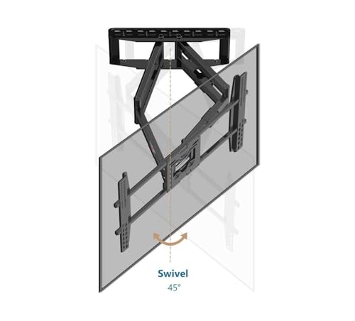 Image of North Bayou NB - SP5 Heavy Duty TV Wall Mount Double Arms Articulating Swivel TV Bracket for Most 75 inch-110 inch LED - LCD - OLED TVs, Load Capacity up to 90.9 Kg.