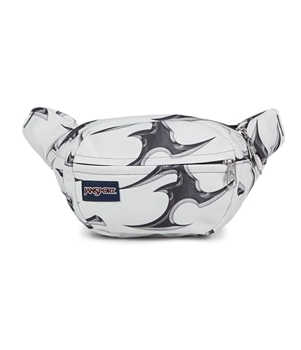 Image of JanSport Fifth Avenue Fanny Pack Crossbody Bags for Women, Men - Stylish, Durable Waist Bag with Adjustable Belt, Main Zippered Pocket, Quick Stash Pocket - Travel Essentials - Black